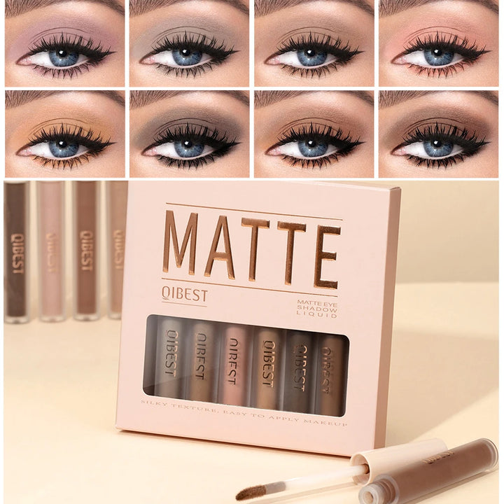 8-Piece Liquid Eyeshadow & Blush Stick Set – Brown & Coffee Tones for Eyes & Cheeks