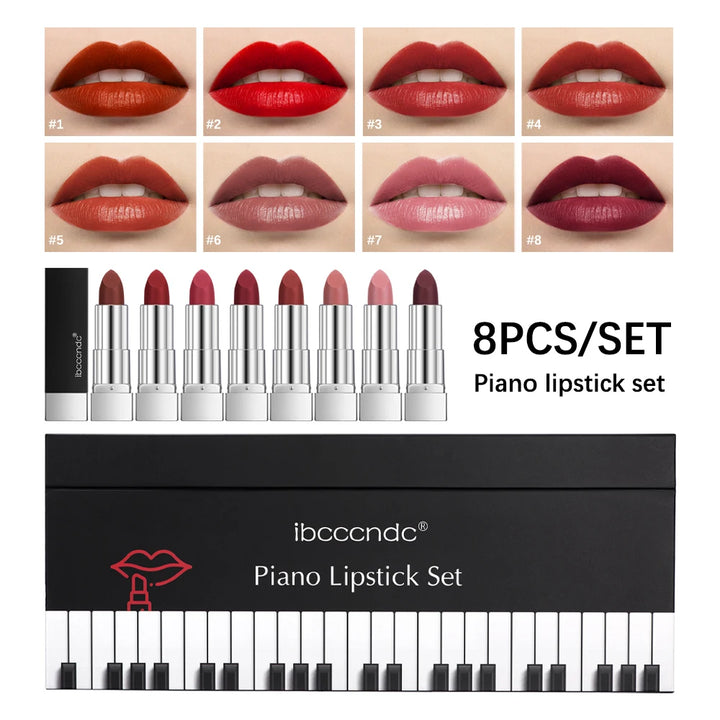 💄 ibcccndc Velvet Matte Lipstick Set – 8pcs